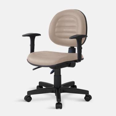 Imagem de Cadeira Executiva Belluno Giratória Back com Braços Bege - Flex Cadeir