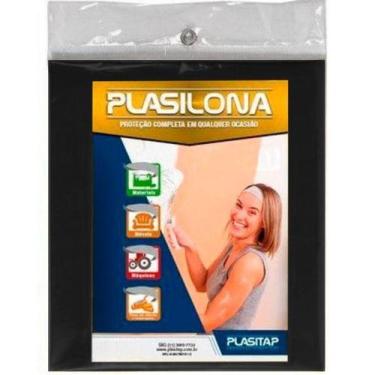 Imagem de Lona de Plástico 5x4m Preta Plasilona Plasitap