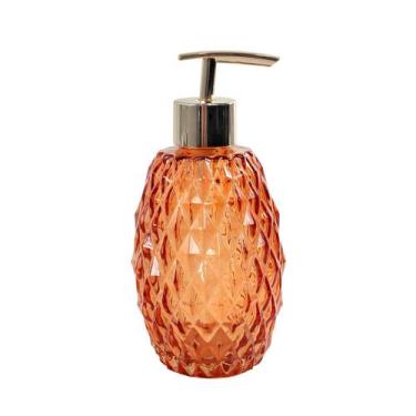 Imagem de Porta sabonete líquido de vidro 300ml - QUERO PRESENTEAR, GOLD ROSE