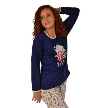Imagem de KIT 3 Pijamas Feminino Inverno Manga Longa Malha Atacado - Sleep Pijam