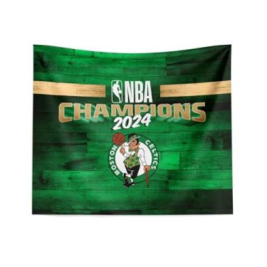 Imagem de Northwest Tapeçaria para pendurar na parede NBA Boston Celtics NBA Champions 2024, 127 cm x 152 cm, Gridlock