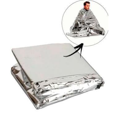 Imagem de Manta Cobertor Térmico Aluminizado Isolante Pronta Entrega - Emergency