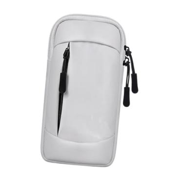 Imagem de YIJU Braçadeira esportiva para corrida, capa com zíper, portátil, à prova d'água, bolsa para celular, smartphone, para caminhada, corrida, Cinza