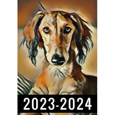 Imagem de Saluki 2-Year 2023-2024 Pocket Planner: Monthly Calendar & Agenda Organizer, Monthly Appointment Book, Jan 2023 Dec 2024 Personal Time Management, ... your next 2 years, Gifts For Saluki lovers.