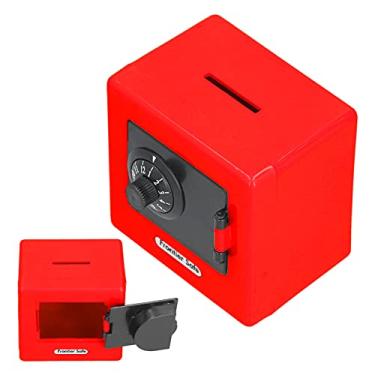 Imagem de Caixa de Armazenamento de Dinheiro para Crianças, Cofre Codificado, Moeda, Economia de Dinheiro, Decoração de Quarto Infantil (Vermelho)