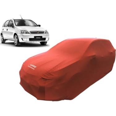 Imagem de Capa Automotiva Para Gm Corsa Maxx Tecido Helanca Lycra - Mz, Vermelha