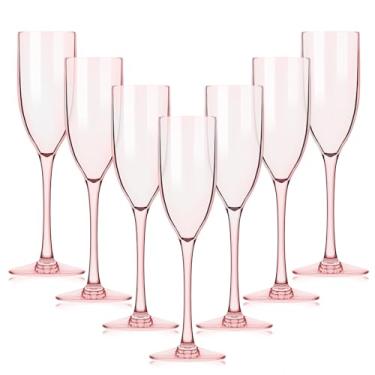 Imagem de Lueumxc Taças de champanhe acrílicas de 16 unidades, taças inquebráveis de 142 g, taças reutilizáveis de champanhe - Modernas e ideais para casa, vida diária, casamento, brindes, bebidas, artigos de