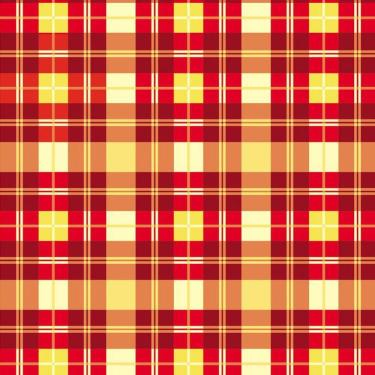 Imagem de Papel De Parede Xadrez Vermelho Amarelo Adesivo Sala Quarto