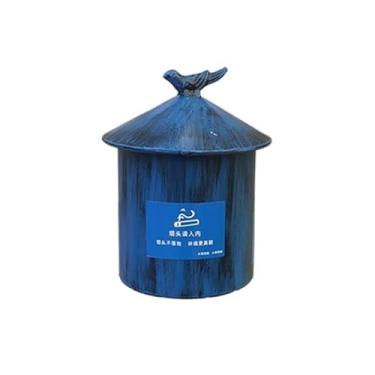 Imagem de Eliminação de pontas de cinzas de cigarros, coluna de extinção de fumaça vertical montada na parede/vertical para fumar barril de barril de cigarro barril de coleta de cinzeiro, para casa pátio