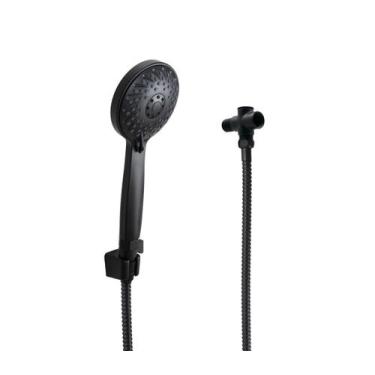 Imagem de Duchinha de Mão Redonda ABS Preto Fosco c/ Trava e Desviador - AMG Met