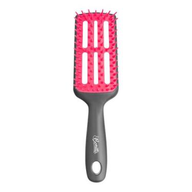 Imagem de Escova Raquete Vazada Grande Cerdas De Plástico Bonitta, Rosa