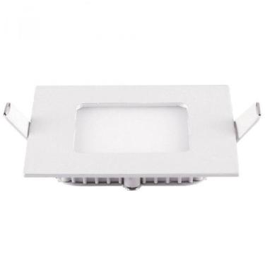 Imagem de Plafon LED Embutir Quadrado 6W 3000K Leitoso Blumenau, Branco