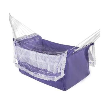Imagem de Rede de Dormir Berço Infantil  Azul Bebê - Redes de Dormir, Lilás