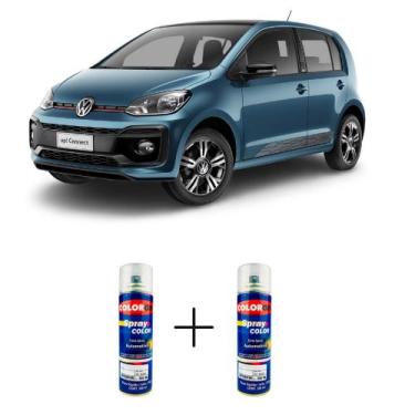Imagem de Tinta Spray Automotiva Azul Lagoon VW 300ml + Spray Verniz 300ml - She