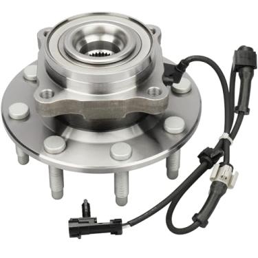 Imagem de Conjunto de rolamento e cubo de roda dianteira esquerda/direita 4WD DRIVESTAR 515058 para Chevy Silverado/Avalanche/Suburban, para GMC Sierra 1500HD 2500HD/Yukon XL 2500, para Hummer H2, 4x4 8 Lug c