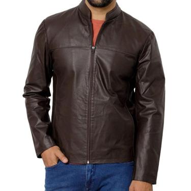 Imagem de Jaqueta Masculina Javali Tom Couro Marrom - 1180211-Masculino