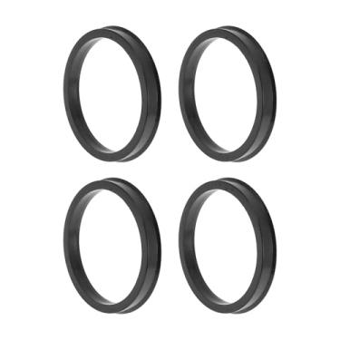 Imagem de INFINAUTO Anéis centralizados de cubo de roda de carro de 84,1 mm a 72,6 mm, rodas de policarbonato preto, eixo central com absorção de choque, 4 peças