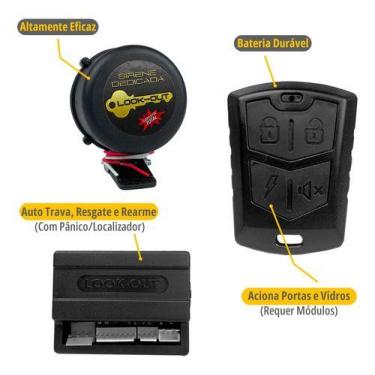 Imagem de Alarme Automotivo Carro 1 Controle Anti Assalto Universal - lookout