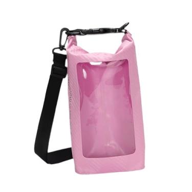 Imagem de Bolsa de telefone à prova d'água bolsa seca bolsa de saco leve de saco de saco superior à prova d'água para viajar de viagem Pesca praia Trekking, Rosa