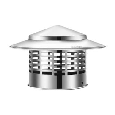 Imagem de IEUDNS Capinha redonda da chaminé, capa de chaminé, cão de cálice top chimney tap chuva exaustiva com ventilação do telhado protetor para casa, inverno, ao, Style B