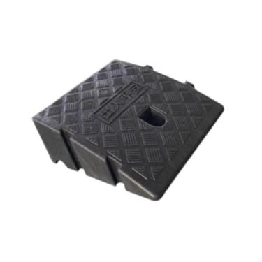 Imagem de harayaa Rampa de restrição de imóveis pesados ​​com a rampa de ponte de superfície texturizada portátil para carregar caminhões de carros de cadeira de rodas, Altura 11 Cm Preto