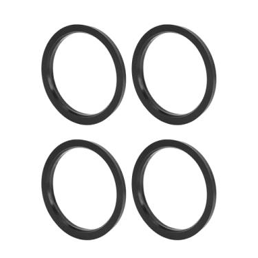 Imagem de Hihaha Anéis centralizados no cubo da roda do carro Rodas duráveis Eixo central amortecedor Hubrings preto 4 peças OD 112,1 mm para ID 93,1 mm Policarbonato Material durável