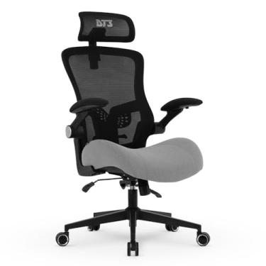 Imagem de Cadeira Escritório Ergonomica e Confortável DT3 Vita Super com apoio de cabeça 2D com revestimento Mesh Vintex-Y+Tecido Max2Weave,braço retrátil até 90º+rotação (Grey)