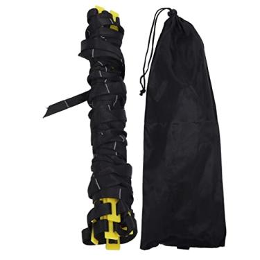 Imagem de Escada ágil escada de futebol de treinamento de corda escada de treinamento ágil escada com escala 6m 12 degraus de alta densidade pp material amarelo preto para futebol de vôlei