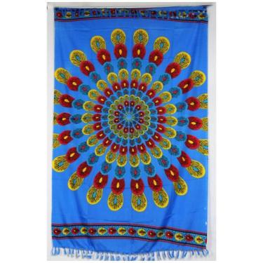 Imagem de Canga poliéster mandala colorido - KIARA BRAZIL, Azul, UN