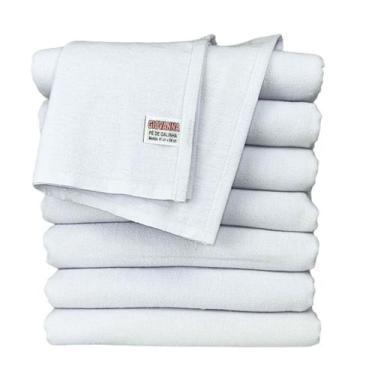 Imagem de Pano De Prato Pé De Galinha Branco Sem Estampa - Kit C/10 Un - Lamatex