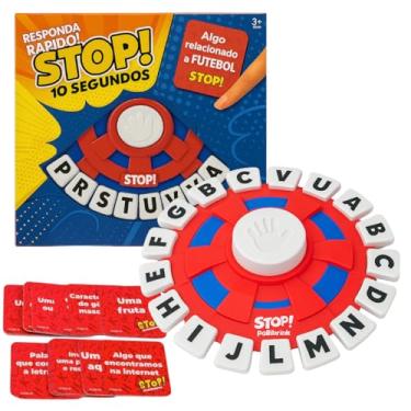 Imagem de Jogo Educativo Tapalavras ou Stop! TravaLetras Infantil – Raciocínio Rápido, Interação e Diversão em Família – 36 Cartas + Base Eletrônica (Stop)