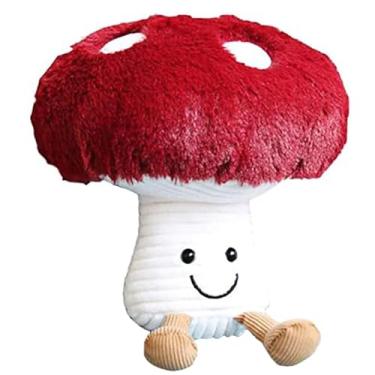 Imagem de Adorável almofada de pelúcia de cogumelo, cogumelo kawaii fofo, brinquedos de pelúcia divertidos de cogumelo para decoração de casa, presentes de travesseiro de animais de pelúcia para crianças adultos aniversário Natal (40 cm)
