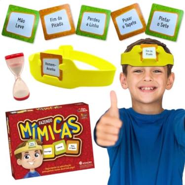 Imagem de Jogo Infantil Tabuleiro Mímica Adivinhação 216 Cartas Brincadeira Educativa Interativa Grupo Amigos Família Presente Menino Menina Natal Aniversário Escolinha Dia das Crianças Escola Noite de Jogos