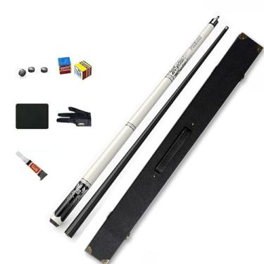 Imagem de CQBXRD Taco de Sinuca Profissional - Taco de Bilhar 1/2 Estrutura de Bordo Canadense 147cm (58in) com Cabeças Fixas 10mm/11.5mm/13mm (C Tacos de bilhar e acessórios+ barril box, 11.5mm)