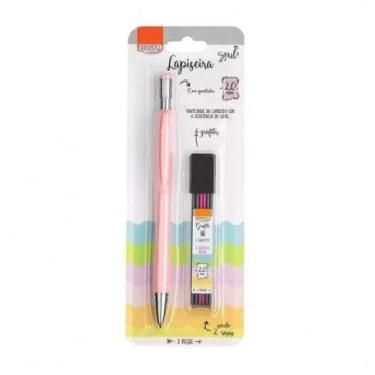 Imagem de Lapiseira 2.0mm Grafite 6 un. Linha Soul Cor Pastel Rosa - BRW