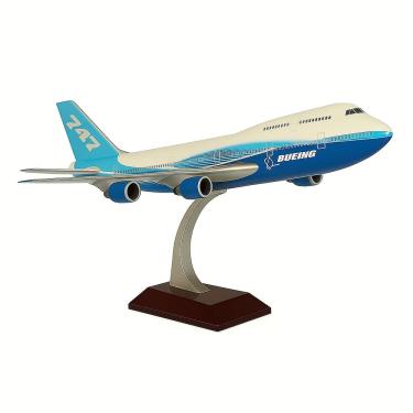 Imagem de Avião Miniatura Boeing 747 Colecionável de Resina Escala 1:200 Com Base Expositora