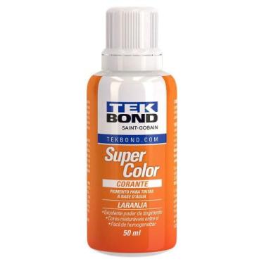 Imagem de Corante Liquido Tintas Super Color Laranja 50Ml Tek Bond - Tekbond