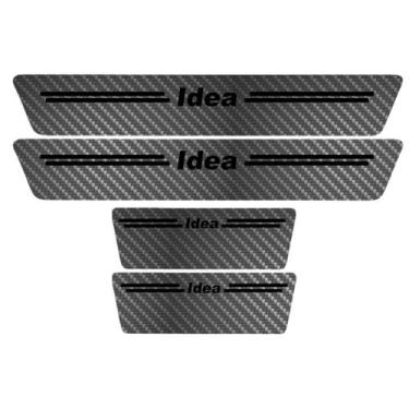 Imagem de Kit Soleira Protetora Porta Premium Black Carbono - Idea - Jhow Adesiv