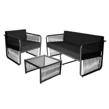 Imagem de Conjunto 1 Poltrona 1 Namoradeira e 1 Mesa de Centro Santiago em Alumí