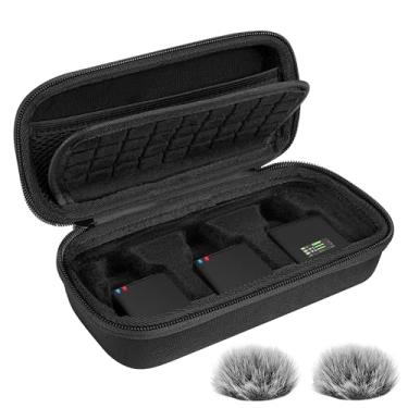 Imagem de Geekria Capa para microfone para criadores sem fio GO Gen 3 com 2 pacotes de protetor de para-brisas, compatível com Rode Wireless GO 2, PRO, ME, capa de microfone capa rígida de transporte com