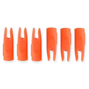 Imagem de ZZYB 50 peças de flecha de plástico para tiro com arco e flecha de 5/40.6 cm, acessório de extremidade de eixo de flecha (laranja)