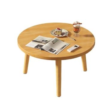 Imagem de Mesa de Centro Janela pequena mesa de café pequena mesa redonda quarto pequena mesa de madeira simples tatami mesa curta Mesa de Chá(Branco)