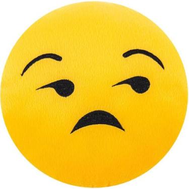 Imagem de Almofada Emoji Pelúcia 45cm irritado - Vitor Bordados