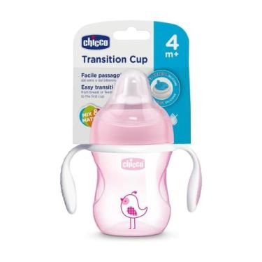 Imagem de Copo de Transição Para Bebes 4m+ Rosa 200ml Da Chicco Passarinha
