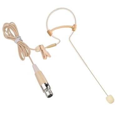 Imagem de XGWTH Microfone de fone de ouvido com gancho único, condensador omnidirecional para pendurar, compatível com sistema transmissor AKG sem fio Bodypack com plugue Mini XLR TA3F de 3 pinos