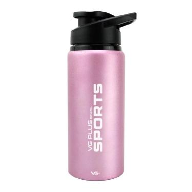 Imagem de Garrafa Squeeze Alumínio Brilhante Com Trava 750ml Academia Vg+ Rosa