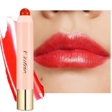Imagem de Oulac Batom Coral Vermelho - Bálsamo Labial Hidratante Com Cor Para Lábios Secos, Lápis De Cera Brilhante E Blush Maquiagem As Bochechas, 2,48G, Bloom (03)