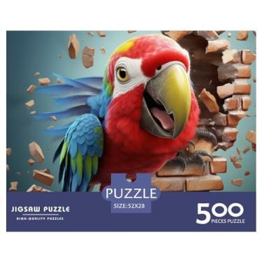 Imagem de Pássaro 500 peças quebra-cabeça animal 3D adultos brinquedo divertido jogo intelectual decoração de casa jogo educativo alívio de estresse brinquedo desafio educativo 500 peças (52 x 38 cm)