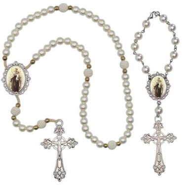 Imagem de Terco de Oraçao de Luxo com Terco de Carro Nossa Senhora do Carmo Qual