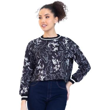 Imagem de Moletom Onça Preta Cropped PR23 Preto Feminino-Feminino